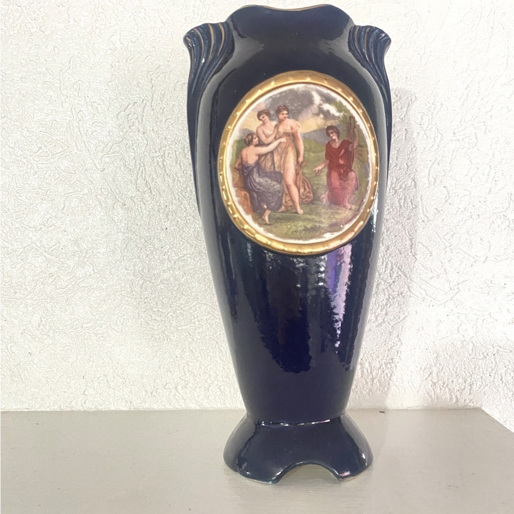 French vintage porcelain cobalt